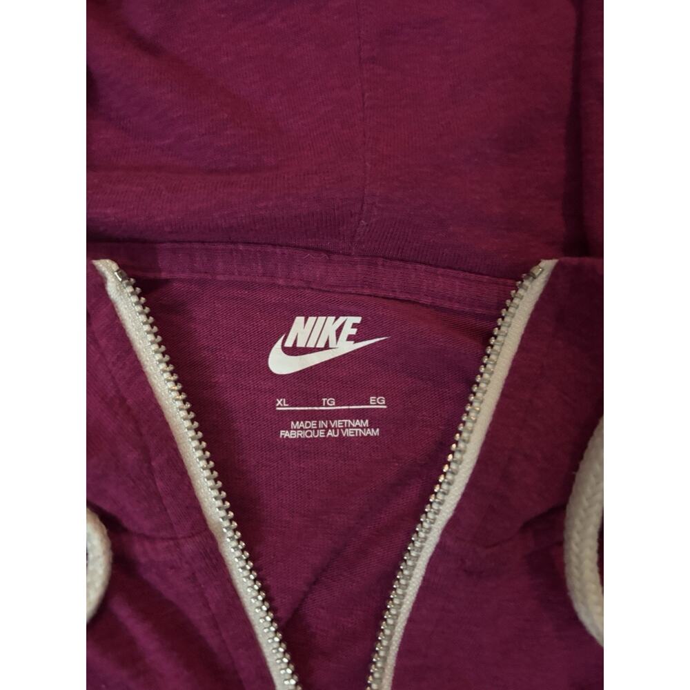 Nike Women's Full Zip Hoodie Magenta Pink Lightweight Sportswear Sz XL - Picture 4 of 6